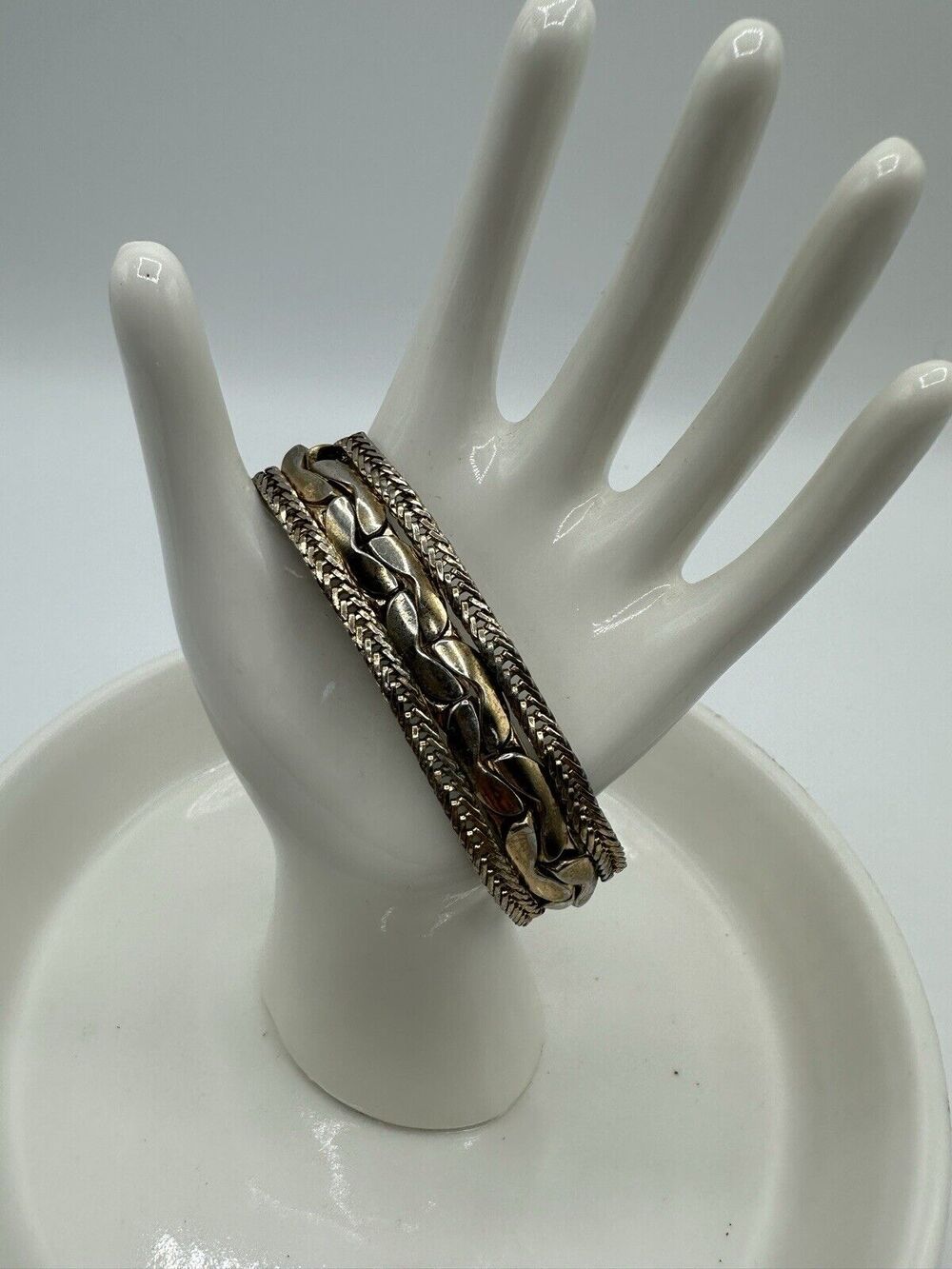 Vintage Coro Pegasus Champagne Gold Tone Heavy Chain Bracelet 7”